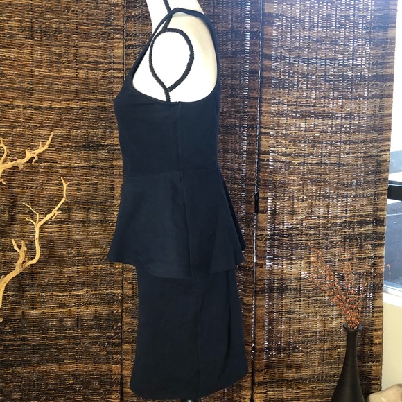 Navy Peplum halter neck - Picture 2 of 6